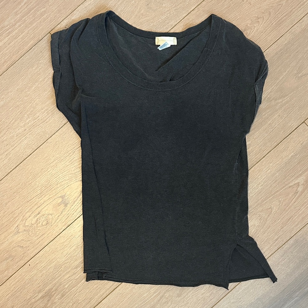 Altar’d State Vintage Wash Gray Tee